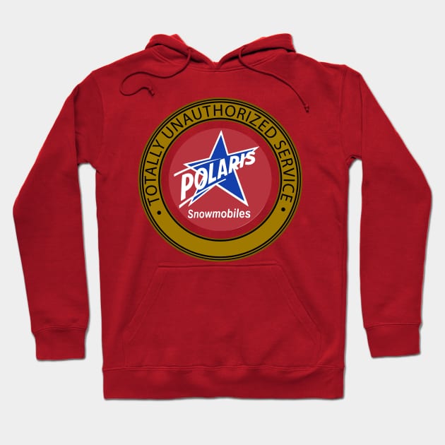 American White Snowmobile Hoodie by Midcenturydave